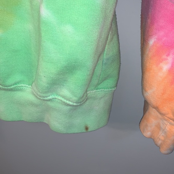 Colortone Rainbow Swirl Tie Dye Crew Pullover Hoodie Sweatshirt IGK M - Picture 7 of 7